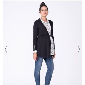 Black Empire Wasit Tie Cardigan Seraphine